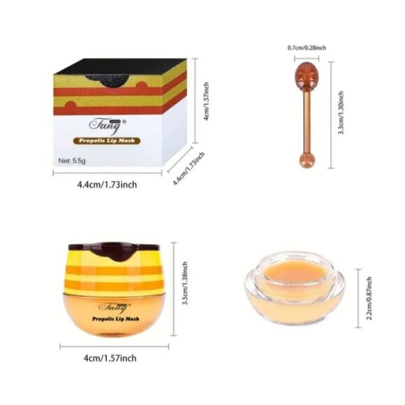 6pcs Honey Lip Balm, Moisturizing Lip Mask With Propolis Stick - Picture 2 of 3